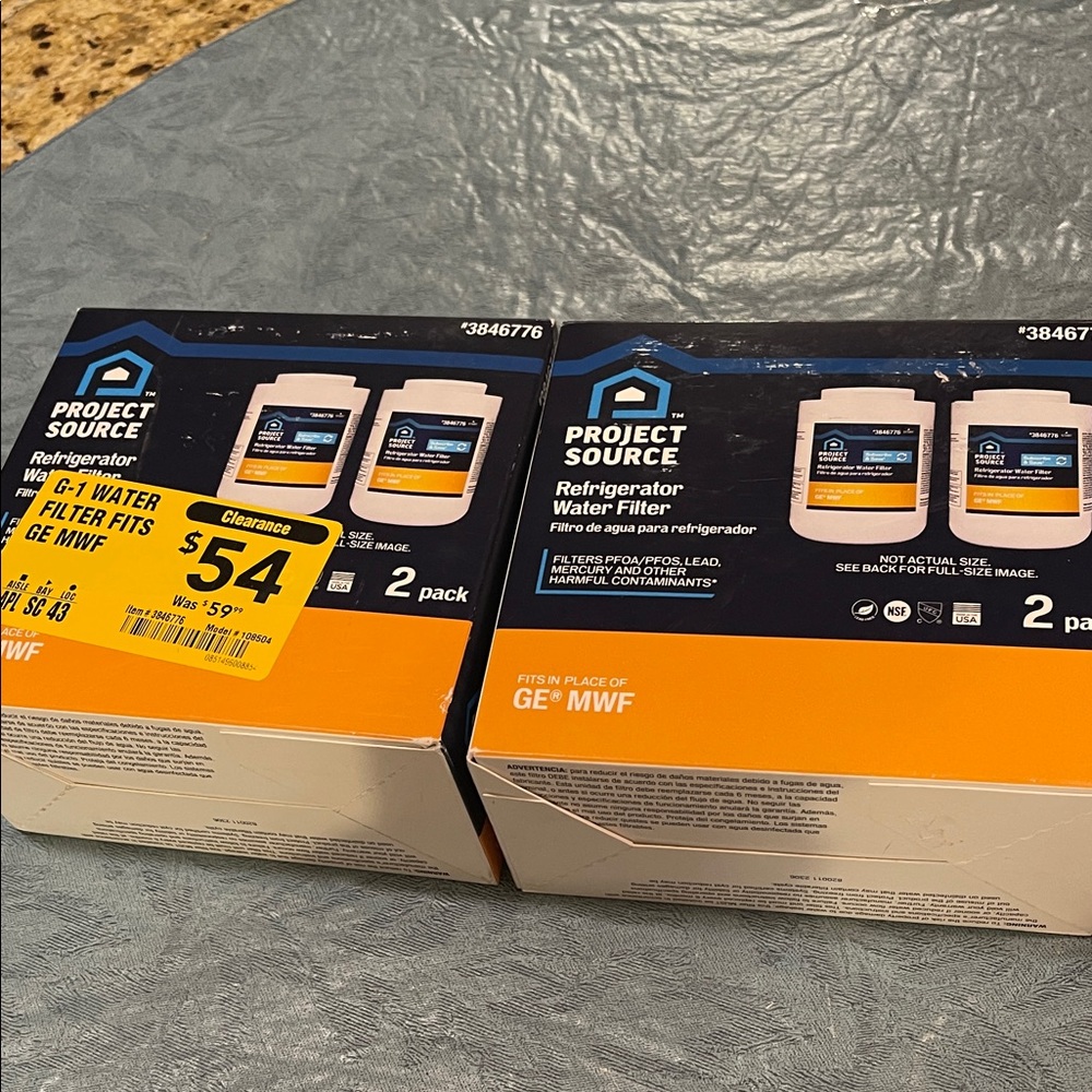 Project Source GE Refrigerator Twist in Water Filter 4-Pack NEW Model #3846776